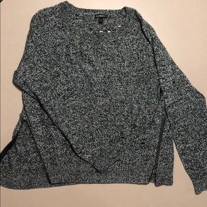 Gray crew neck sweater